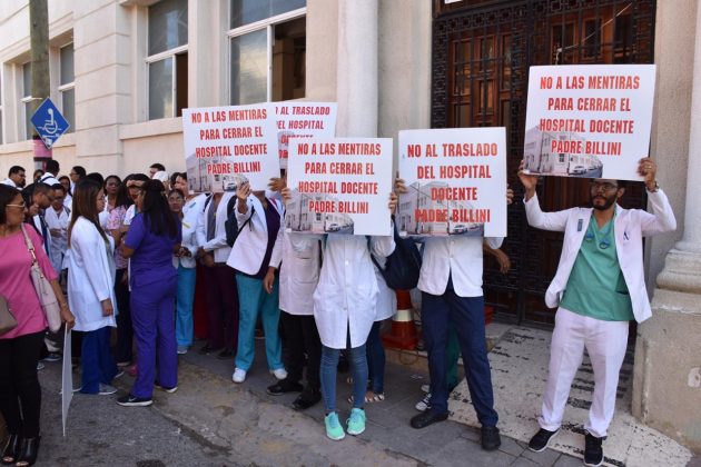 CMD protesta por terminación del Hospital Padre Billini