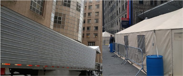 VIDEO: Morgues móviles y carpas para más de 3.000 cadáveres, un panorama sobrecogedor en hospitales del Alto Manhattan