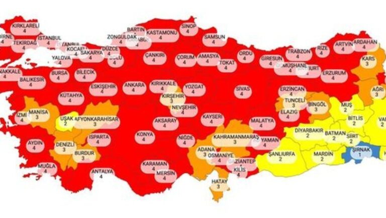 Provincia mapa de riesgo de coronavirus provincial 29 de marzo! La lista de provincias de riesgo bajo, medio, alto y muy alto está actualizada.