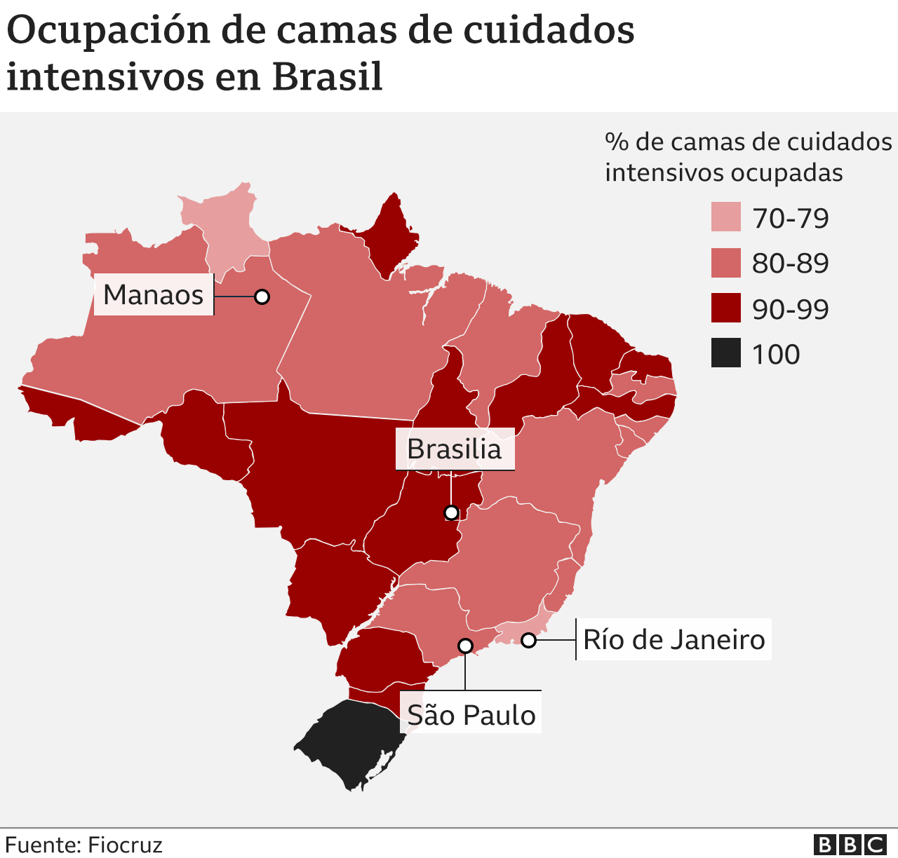 Mapa Brasil de cuidados intensivos