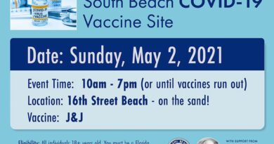 Miami Beach convoca a vacunarse contra el COVID-19 en la playa: este domingo aplicarán dosis de Johnson & Johnson hasta que se agoten