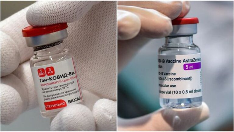 Afirman combinación de Sputnik y AstraZeneca es segura